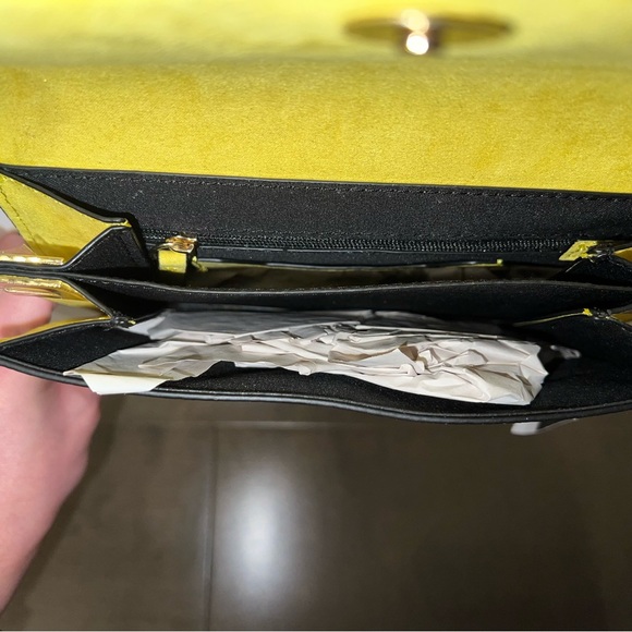 Topshop Neon Yellow Snakeskin Small Bag-NWT - Picture 5 of 7